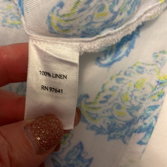 J Jill Love Linen Paisley Print Blouse - Picture 6 of 11